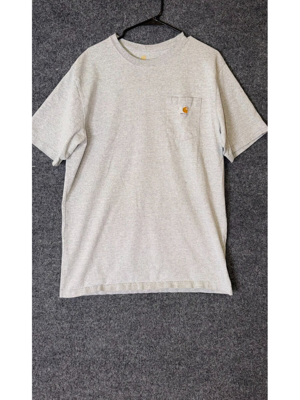 Carhartt K87 Mens Large Tall Heather Grey Heavyweight Pocket T Shirt L TALL LT
